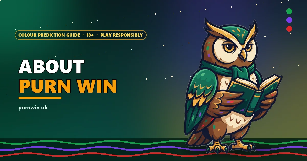 Owl mascot holding an open book for the About Purn Win page