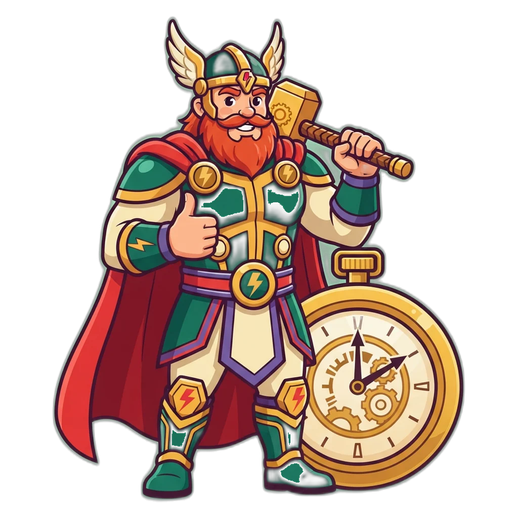 Hammer hero mascot beside a 30-second Wingo timer, a reminder to set limits