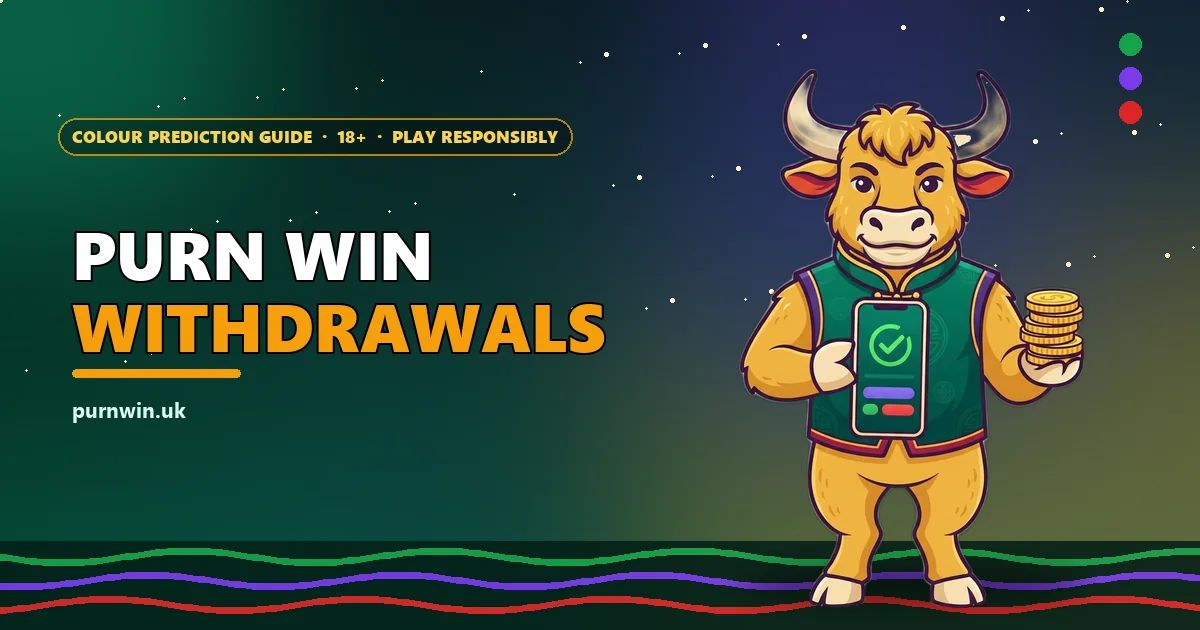 Golden ox mascot with a phone tick and coins for the Purn Win withdrawal guide